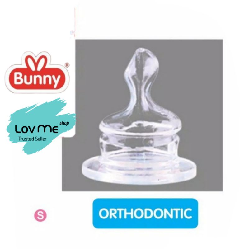 lov me❤ Lusty Bunny Orthodontic Silicone Nipple gepeng Refill Dot Pentil Bayi DN5602 DN5601 Ukuran S M L