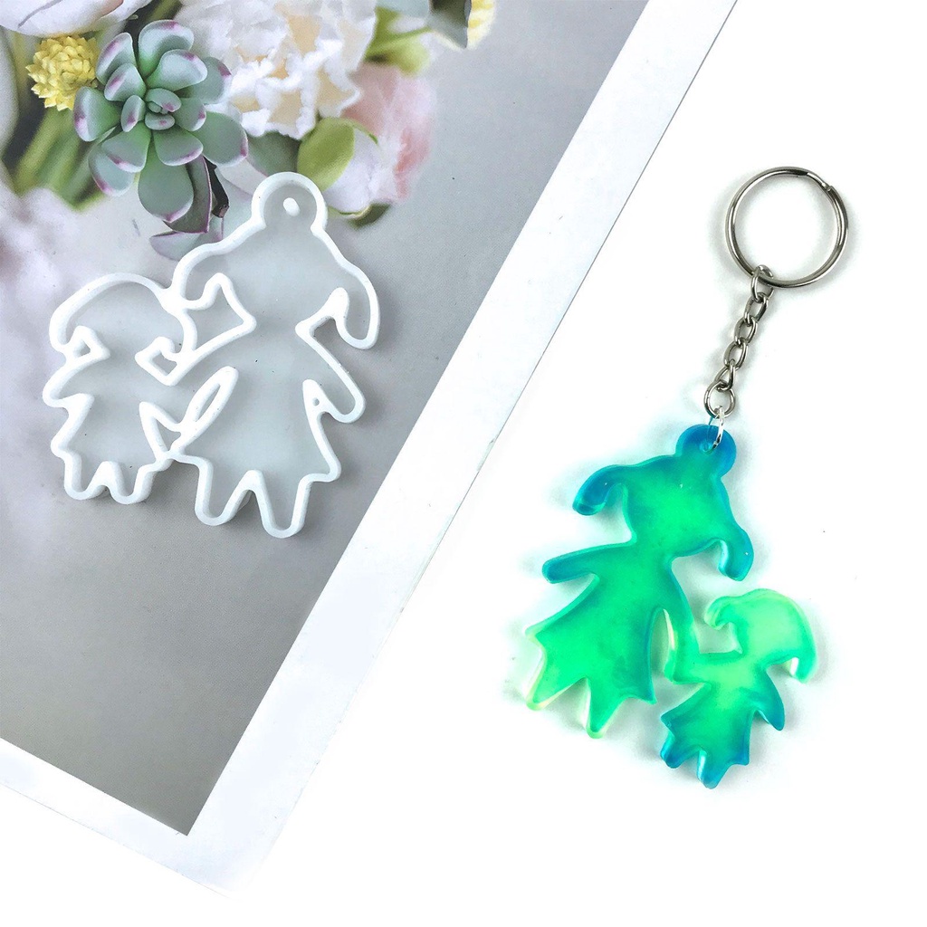 R-flower Keychain Mold Cute Hand-made Cetakan Silikon Kakak Baik