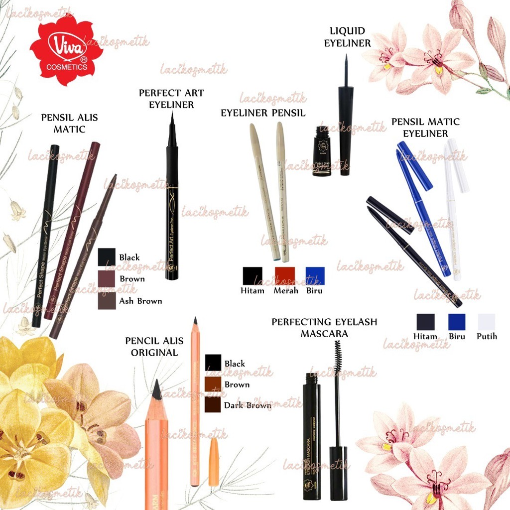 ✨LACIKOSME✨ VIVA EYELINER PENCIL ALIS MATIC - PERFECT ART EYELINER EYELASH MASCARA ORIGINAL BPOM