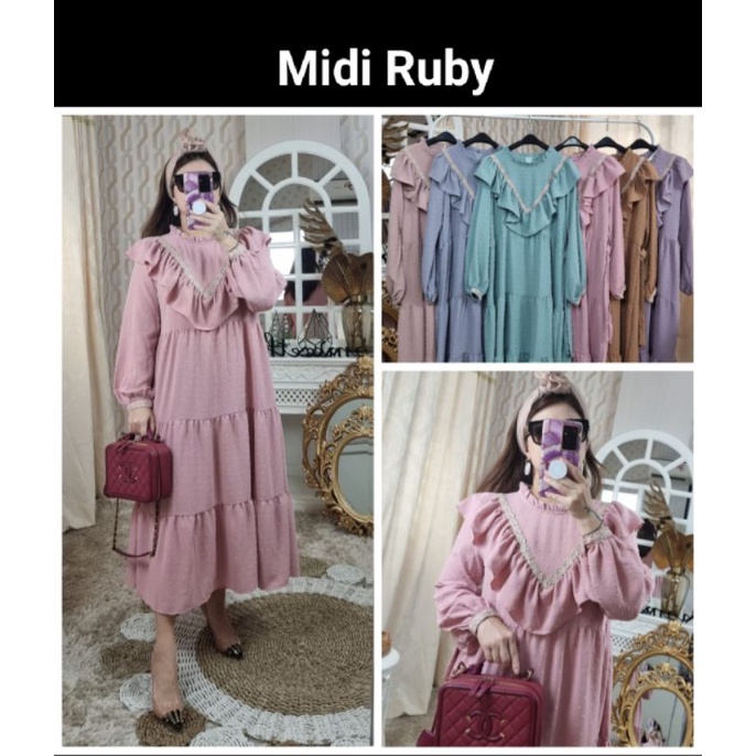 MeijieWang Midi Dress Ruby