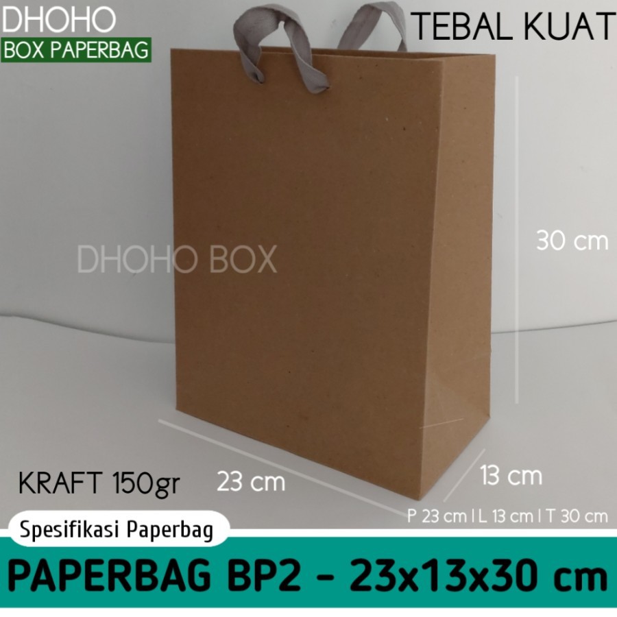 

ISI 12 BIJI paper bag 23x13x30 pb2 | shopping bag tas kertas | paperbag polos