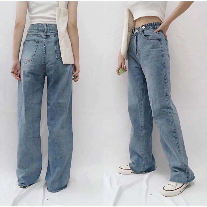 CLOTHIER - Clio Adjustable Baggy Jeans | Unisex Wide Leg Jeans