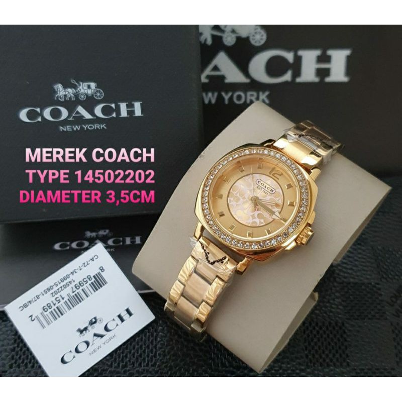 Jam Tangan Wanita Coach 14502202 New York 35mm Original Fullset