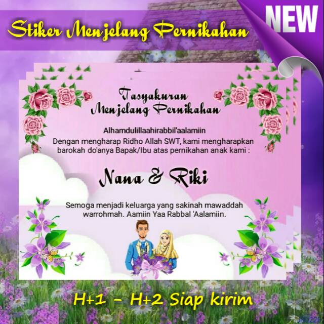 

Stiker Menjelang Pernikahan / Label Syukuran Pernikahan