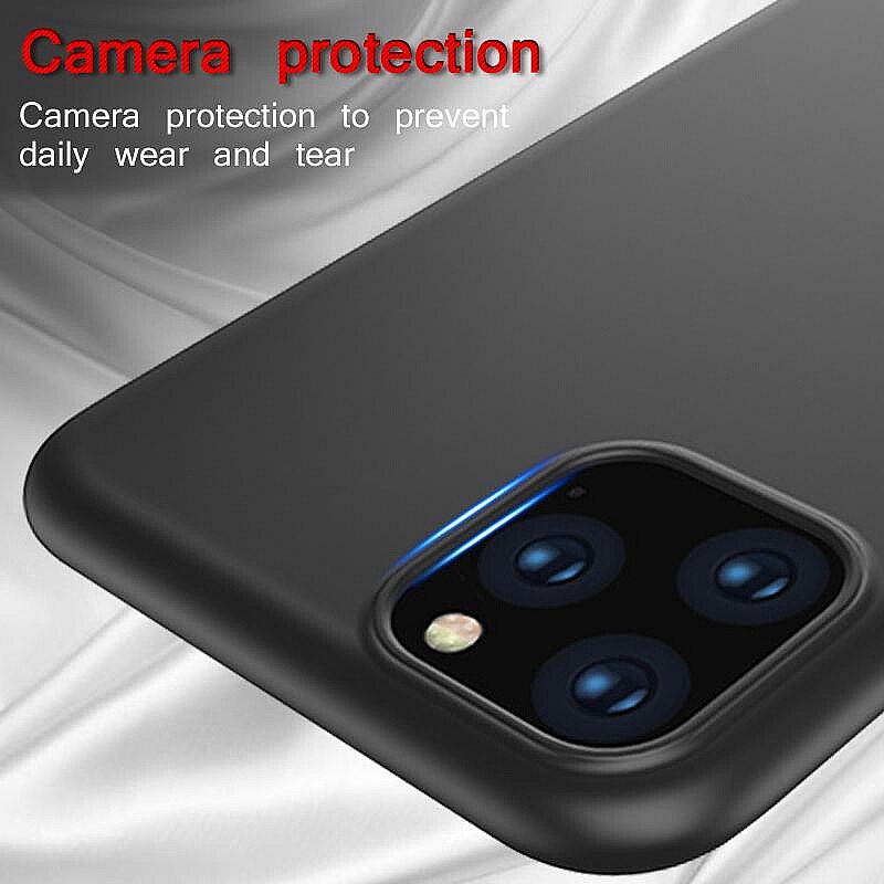 Soft Case Silikon Tpu Hitam Cover Apple Iphone 12 11 Pro Xs Max Xr X 8 7 6 6s Plus 5 5s Se 2020 11 12 Mini