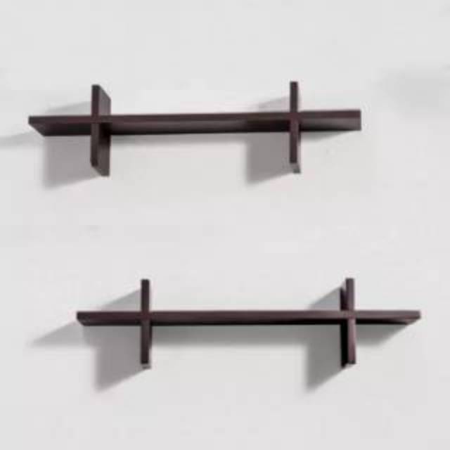 Rak dinding minimalis berpotongan