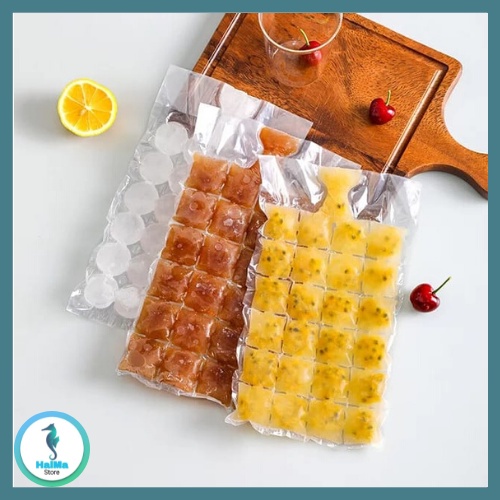 Kotak Es Cetakan Es LoliPLASTIK CETAKAN ES BATU 10PCS KANTONG PEMBUAT ES BATU BEKU DISPOSABLE PLASTIC ICE CUBES