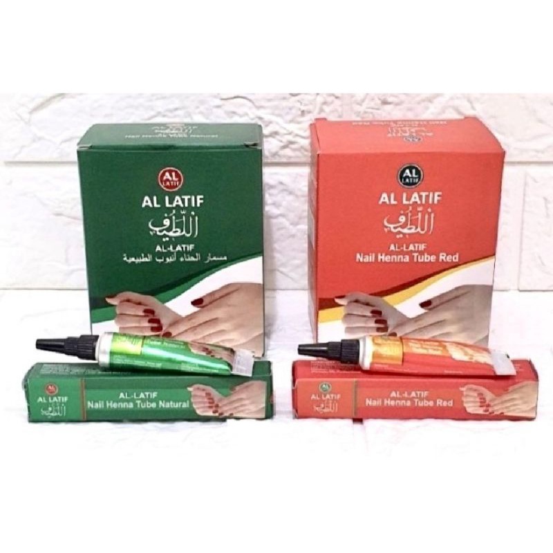 Al-latif Nail tube Henna Natural dan red (BPOM)