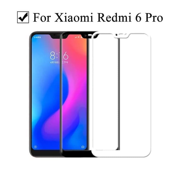 ANTI GORES XIAOMI REDMI 6 REDMI  6 PRO NOTE 6 TEMPERRED GLASS FULL COVER