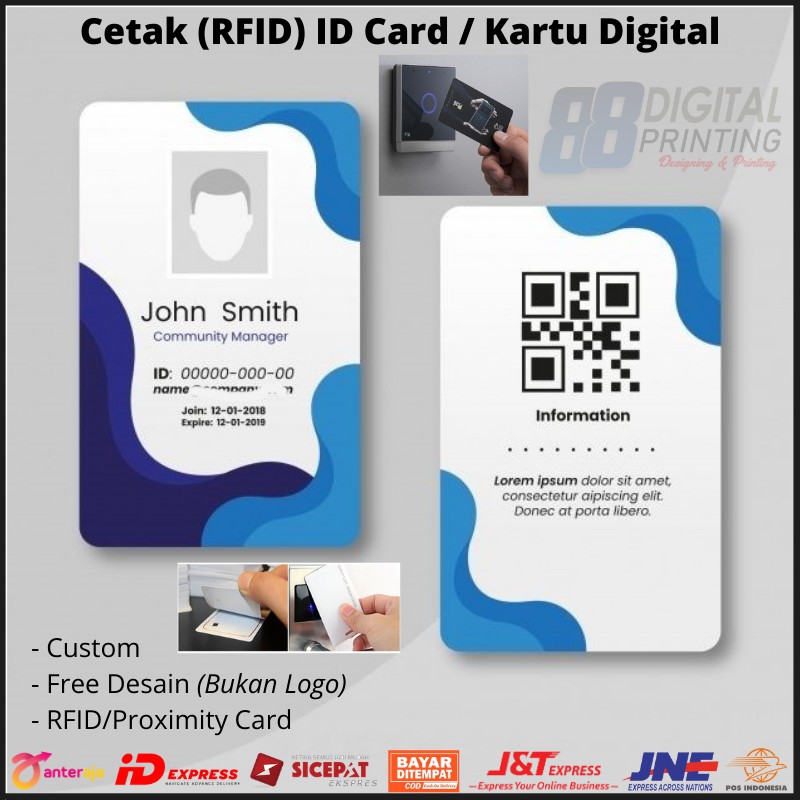

(✔️Custom) Promo Cetak ID Card / Cetak Kartu Digital / Kartu PVC Glossy