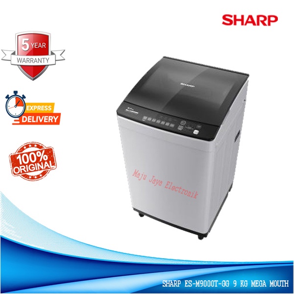 Mesin Cuci 1 Tabung SHARP ES-M9000 TGG Mega Mouth Soft Door 9 KG