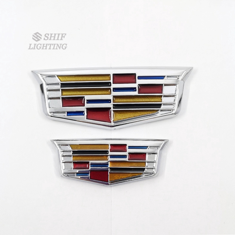 1pc Stiker Emblem Logo Cadillac Bahan Metal Untuk Mobil Cadillac