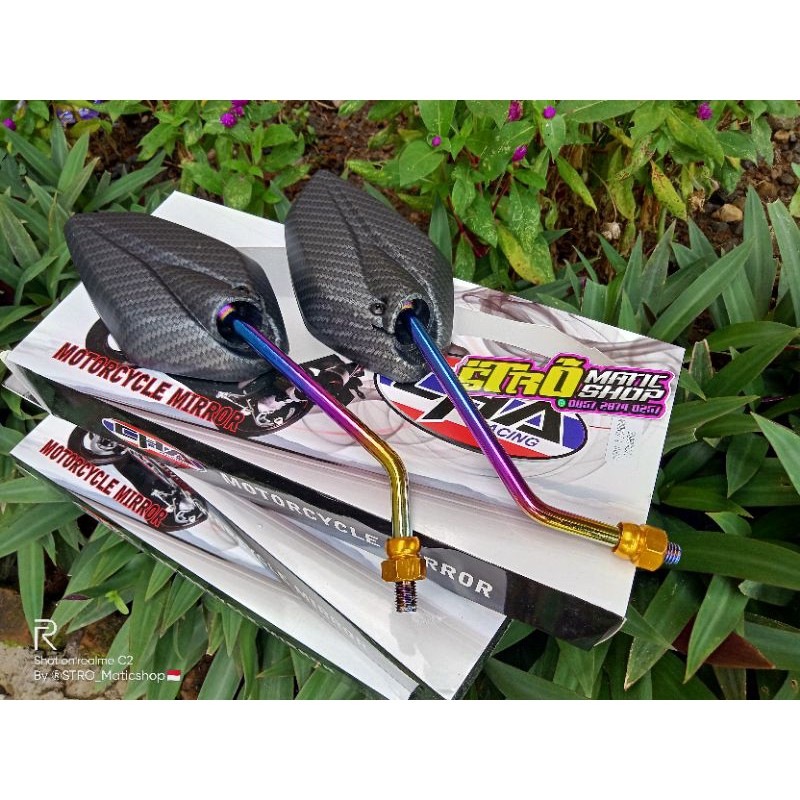 variasi spion carbon tiang rainbow yamaha. mio nouvo jupiter vega spark vixion