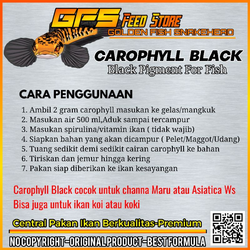 Carophyll Hitam Untuk Pewarna Pelet Hitam 5 Gram