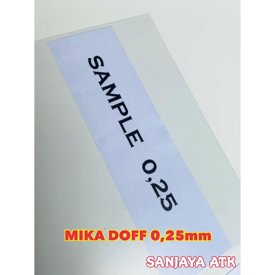 

RB Mika doff tebal 0.25mm A4 isi 10 lembar