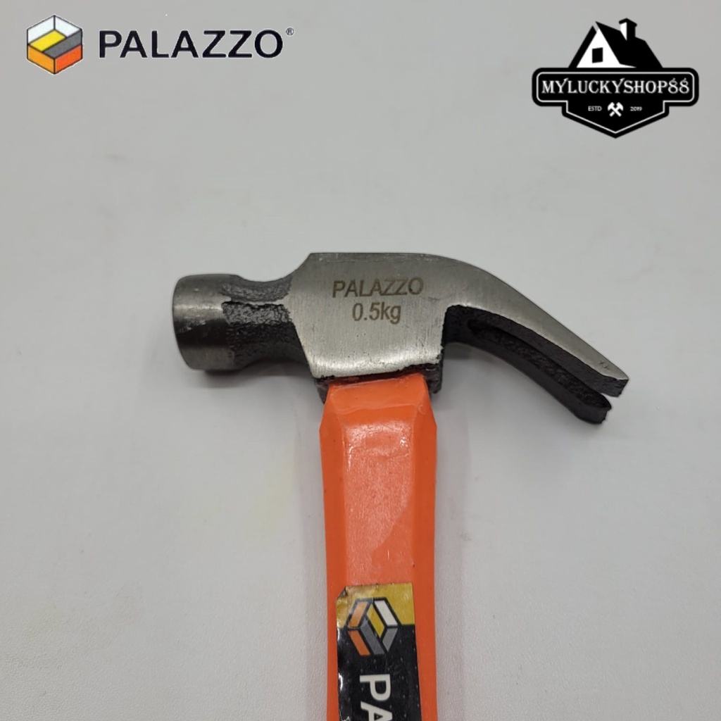 Palazzo Palu Kambing Gagang Fiber 0.25kg 0.5kg Claw Hammer 8oz 16oz