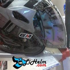 ♖ Helm GM FIGHTER SR 911 DARK GREY METALIC SILVER - half face helmet ➼