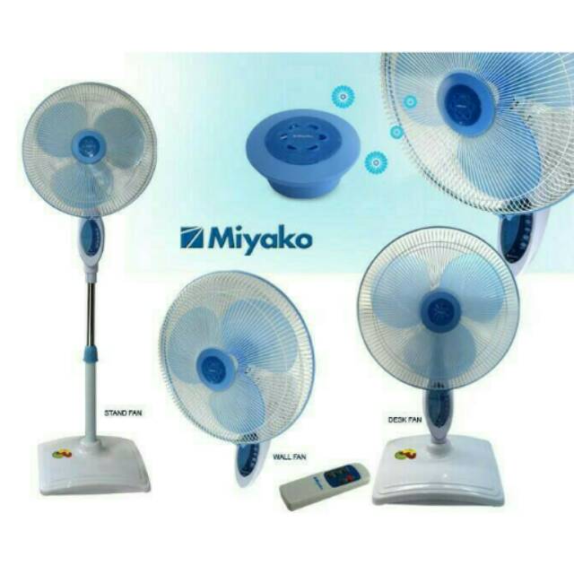 kipas angin Miyako 3in1101TJR/kipas remote /kipas duduk berdiri dinding