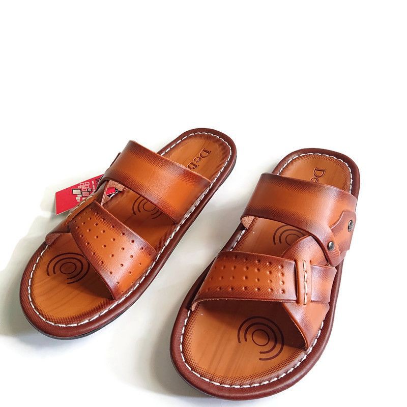 Sandal Slop Pria Casual Kulit De Brand Hawai 204 Original Branded Berkualitas