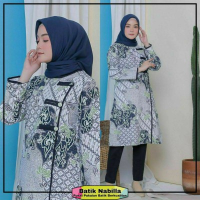 Terlaris Serut Genes Jelita Tunic Navbor Yelbor Whitbor Creambor Tunik Batik Modern Terbaru 2021