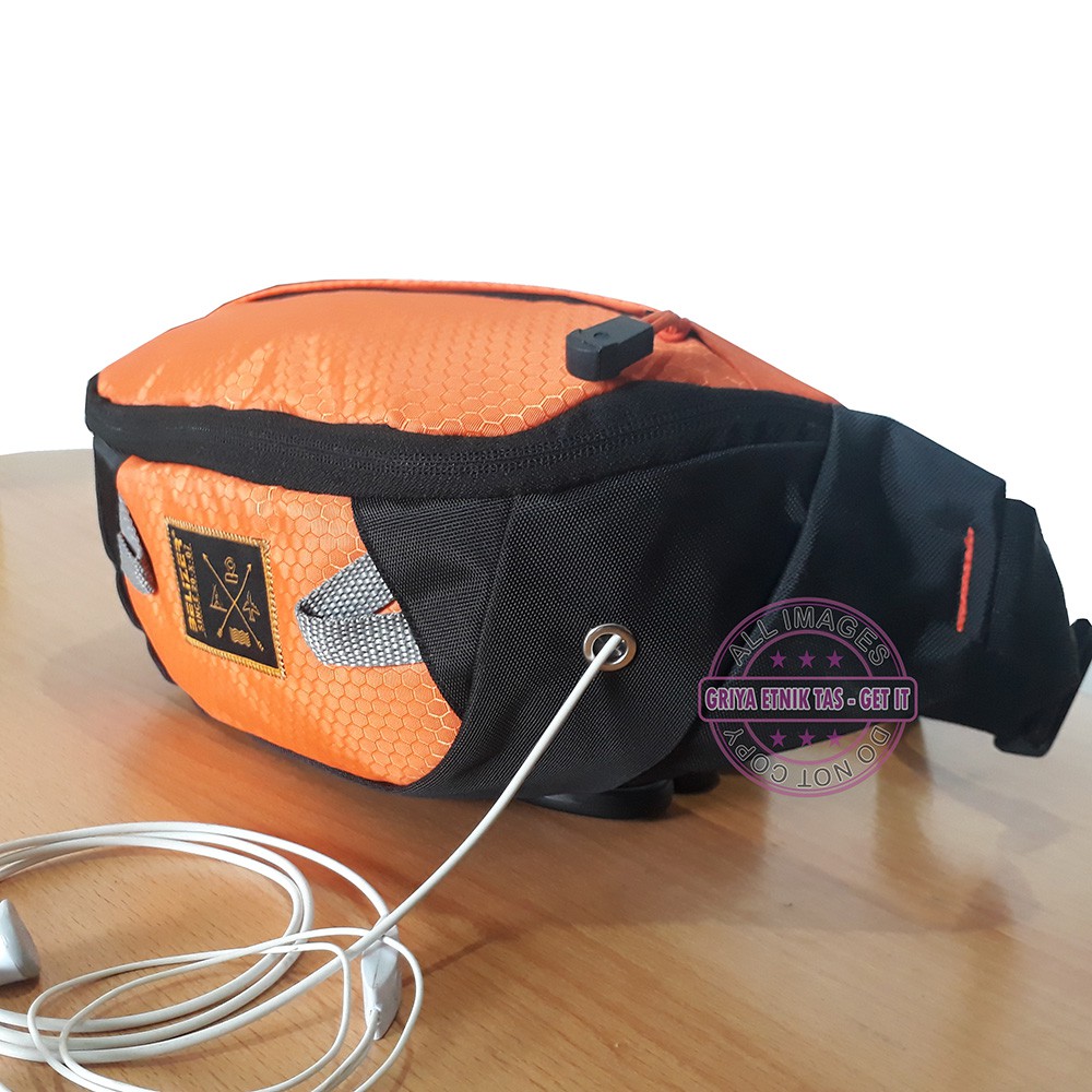 BELIZER Tas Pinggang Pria Distro Terbaru 2022 Waistbag Cowok Tas Selempang Soren Laki Headset Port