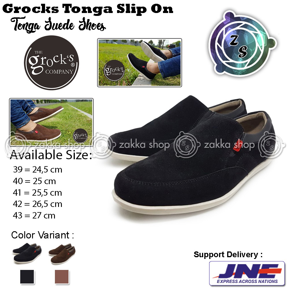 Sepatu Pria Grock's Grocks brodo Tonga Slip On