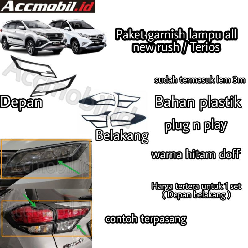 paket garnish all new rush all new Terios depan belakang