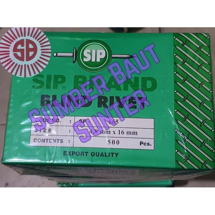 

[cod] Paku / Blind Rivet Sip SP 665 (4,8 mm x 16 mm) - 1 Box 500 pcs [cod]
