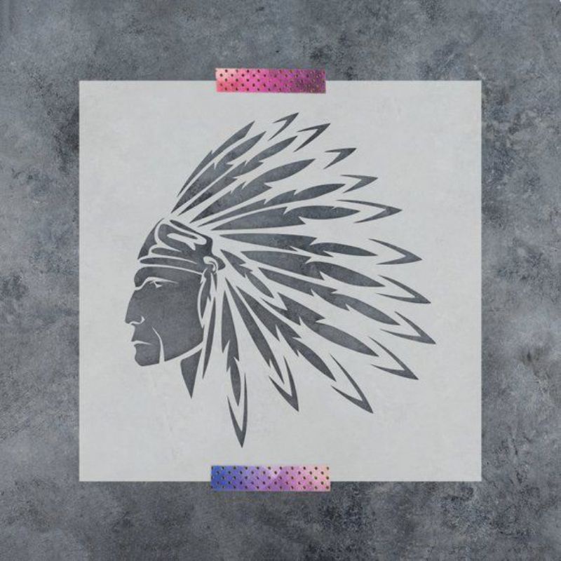 

stencil air brus indian motif