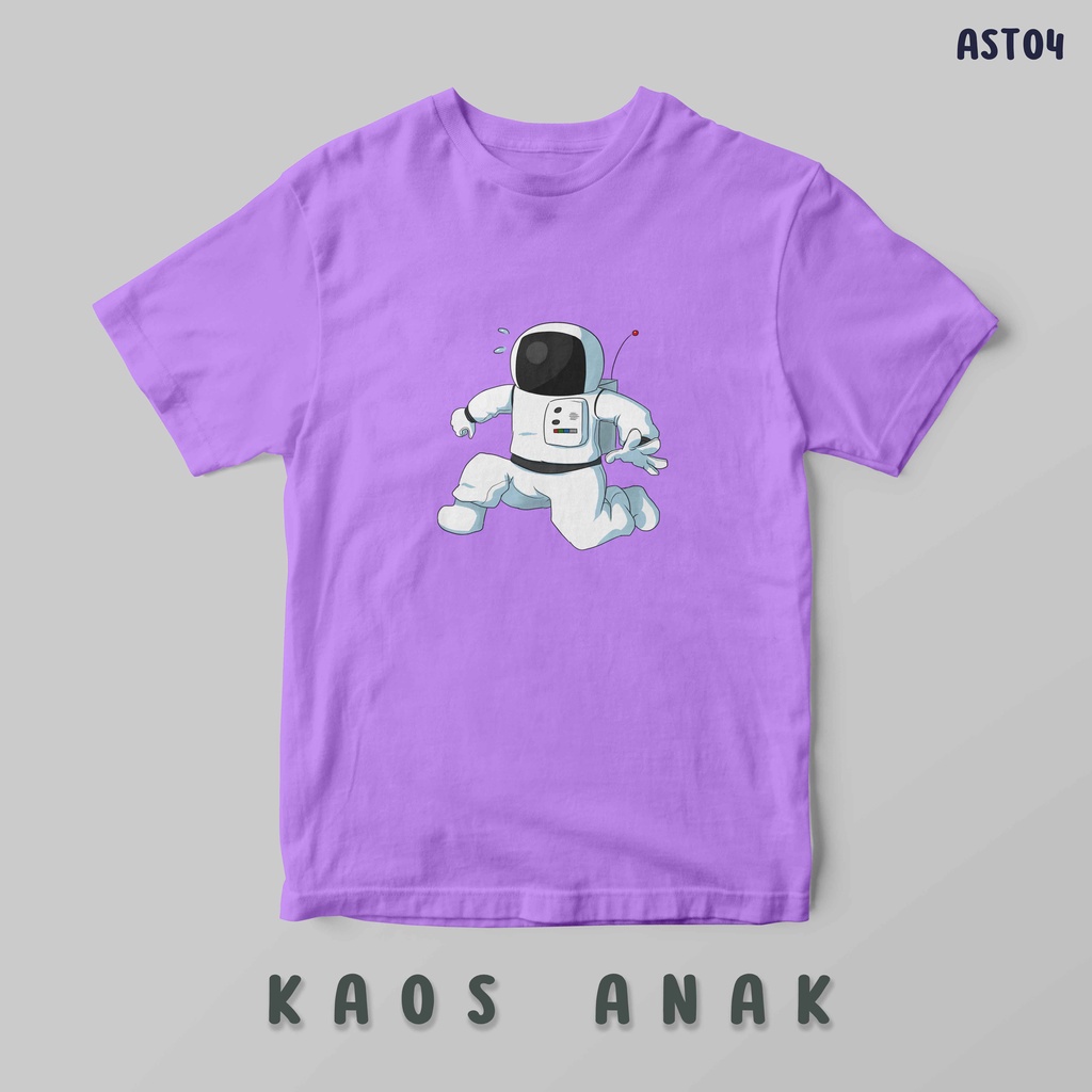 [KAOS ANAK] Astronot oblong custom tshirt laki perempuan boy girl santai rumah  katun cotton best quality