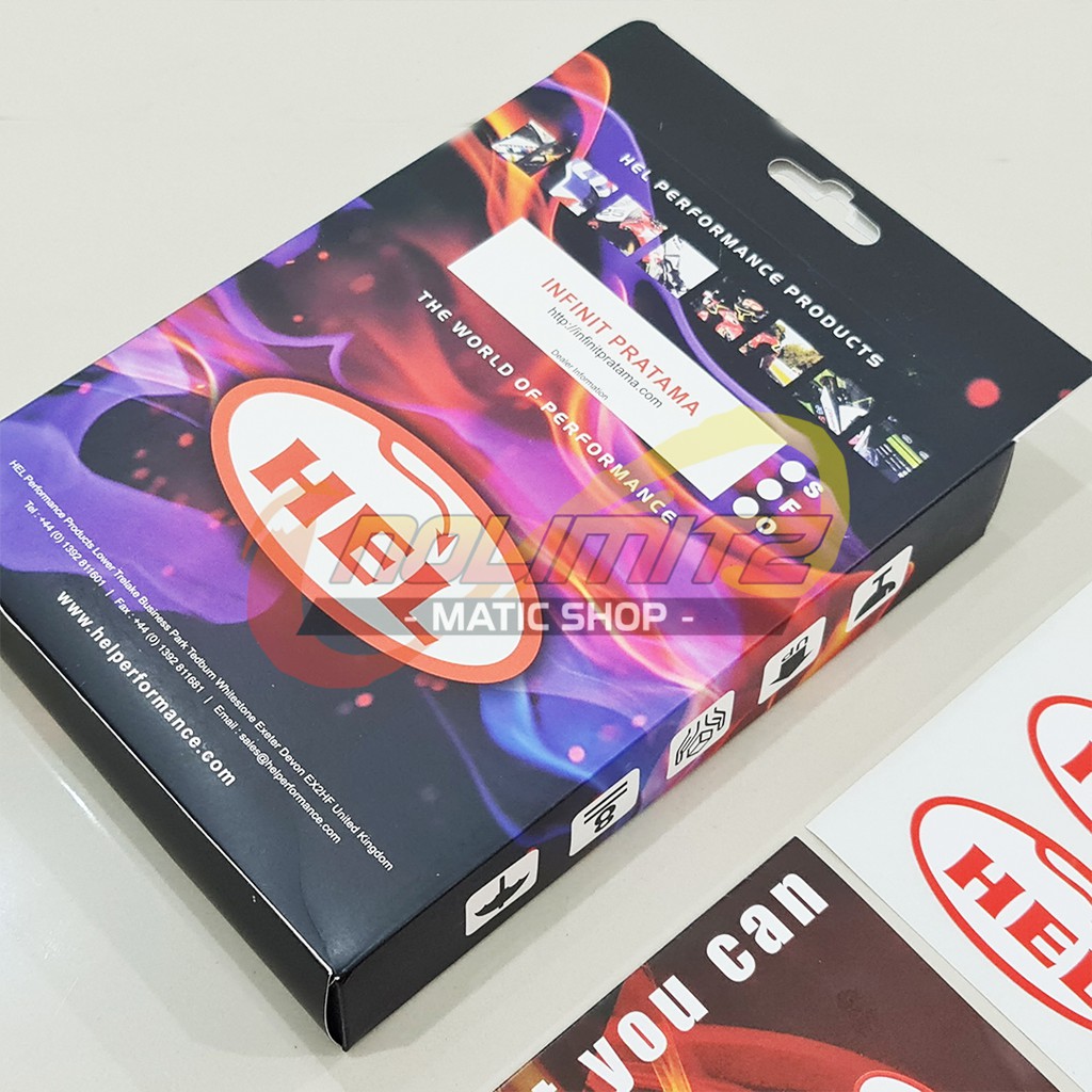 Selang Rem Racing HEL Infinit Merah Depan Belakang Sambungan XMAX
