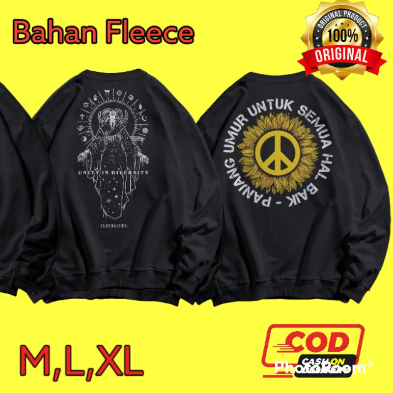 Jaket Sweater Pluralisme pria wanita Baphomet unity in deversity peace kedamaian toleransi agama ras