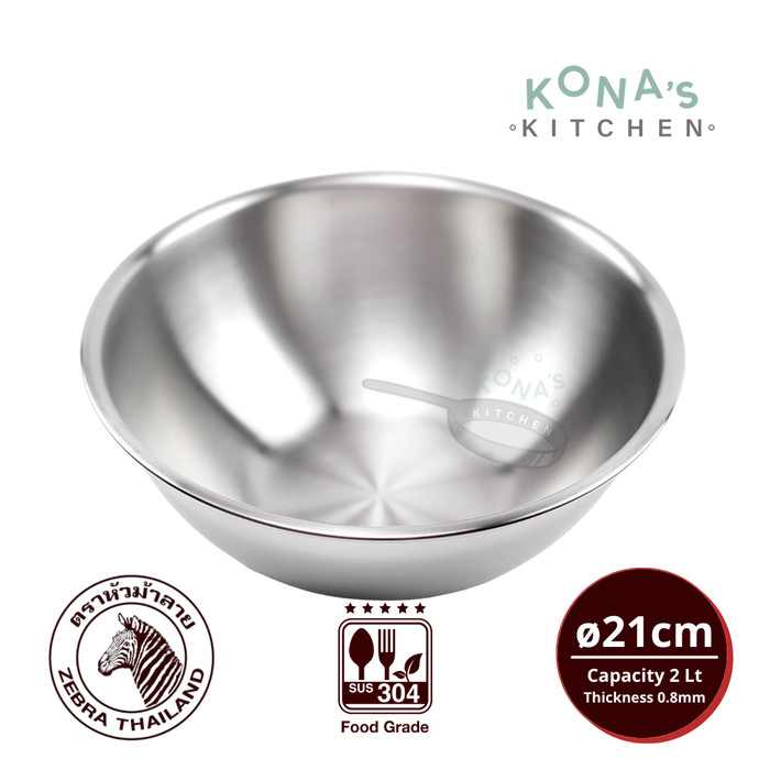 

jual Zebra Mixing Bowl 21 Cm (135021) / Mangkok Stainless