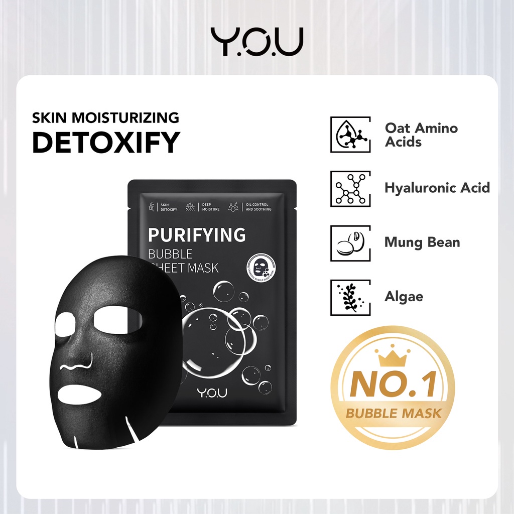 READY YOU Purifying Bubble Sheet Mask | Masker Wajah | Moisturizer AND Oil Control