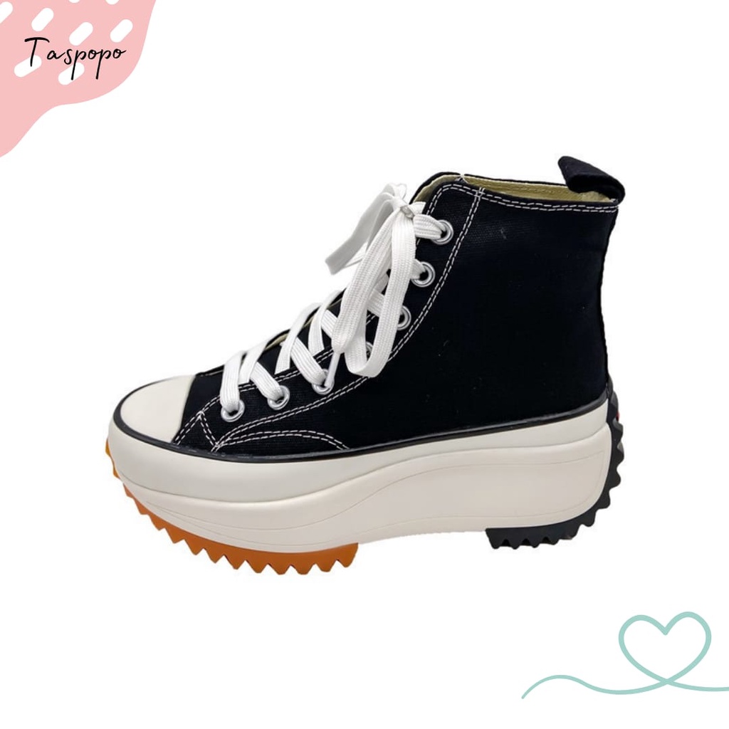 [Import] Taspopo 1035 Sepatu Boots Sneakers Heels Tinggi Model Korea