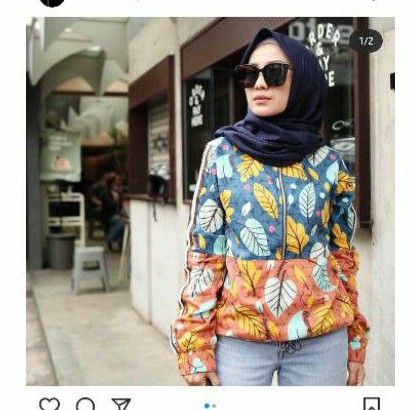 Leaf print jaket by monel