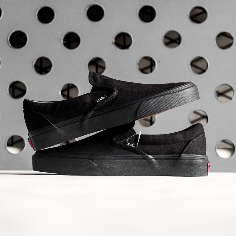 SLIP-ON BLACK BLACK CLASSIC ORIGINAL 100%