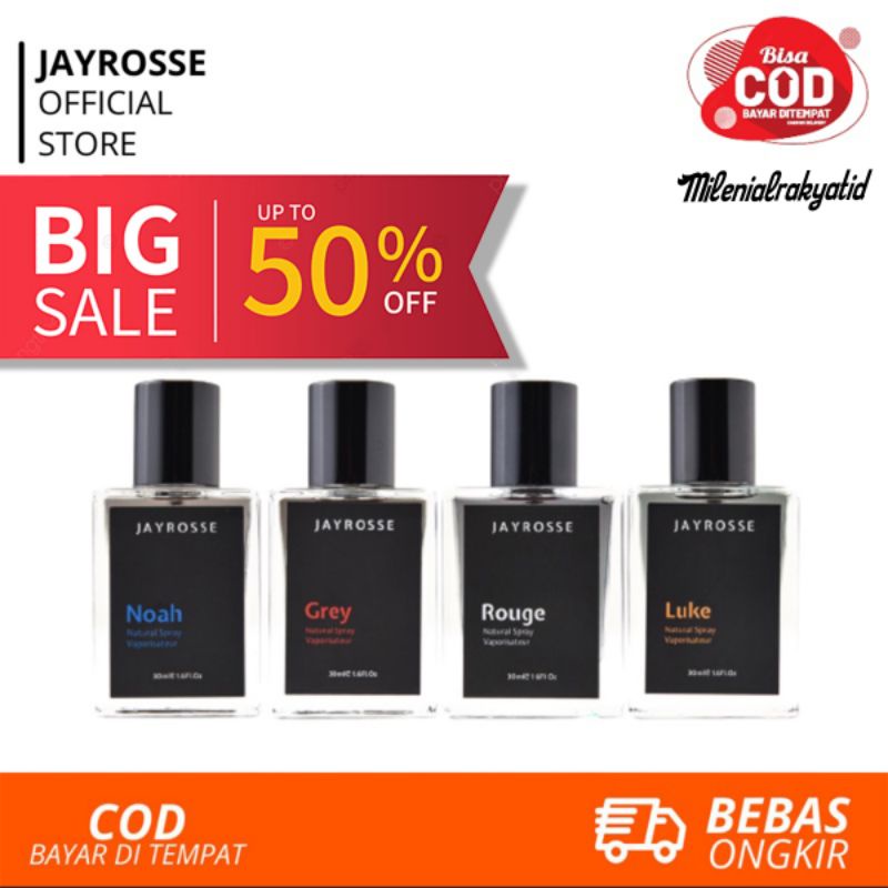 PERFUME JAYROSSE 100% ORIGINAL ALL VARIAN PARFUM PRIA TERPOPULER MEMIKAT CINTA WANITA RAHASIA PASANGAN ABADI WANGI TAHAN LAMA