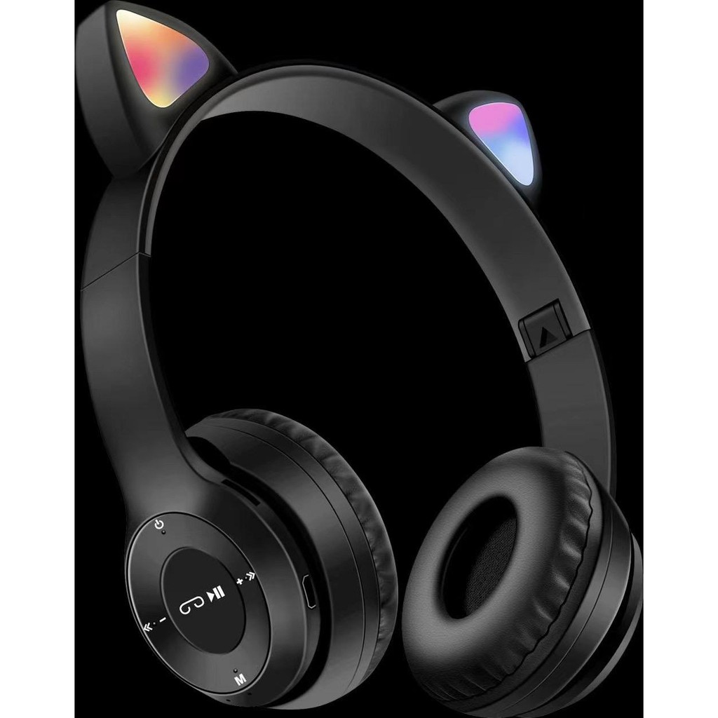 Cat Ear Headphone Wireless Bluetooth Laser LED LIGHT