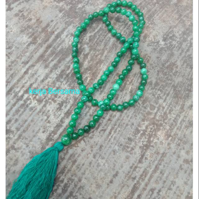 Tasbih batu giok kualitas bagus 6mm isi 99