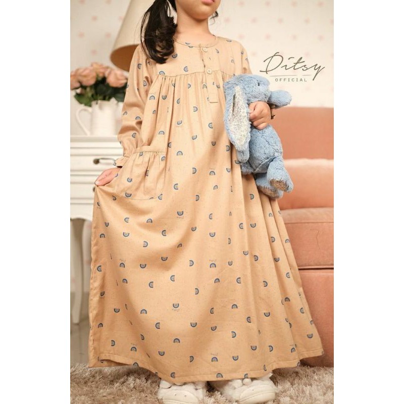 Little Ditsy Rainbow Beige (Booked)