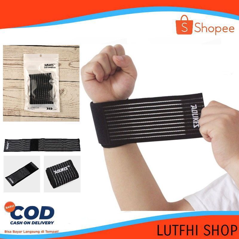 [AOLIKES] Deker Pergelangan Tangan Wristband Gelang Pelindung pergelangan Tangan Wrist Support Fitne