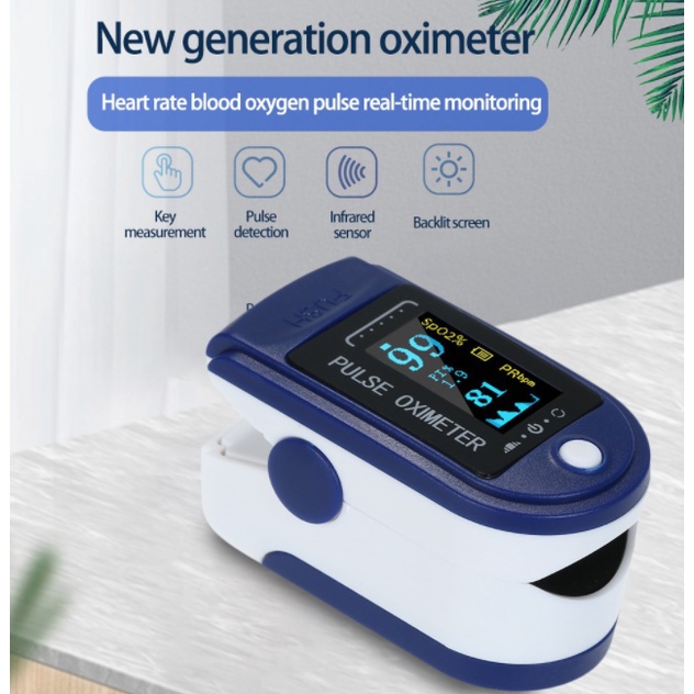 OXIMETER Fingertip Pulse Pengukur Kadar Oksigen Oxymeter Oksimeter Dalam Darah / Jantung