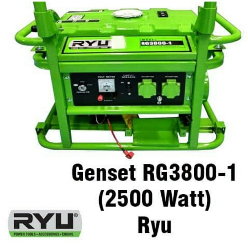 Jual Genset Generator Bensin Ryu 4 Tak 2500 Watt RG3800-1 | Shopee ...