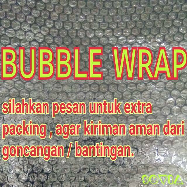 

bubble wrap extra untuk perlindungan pakingan kiriman