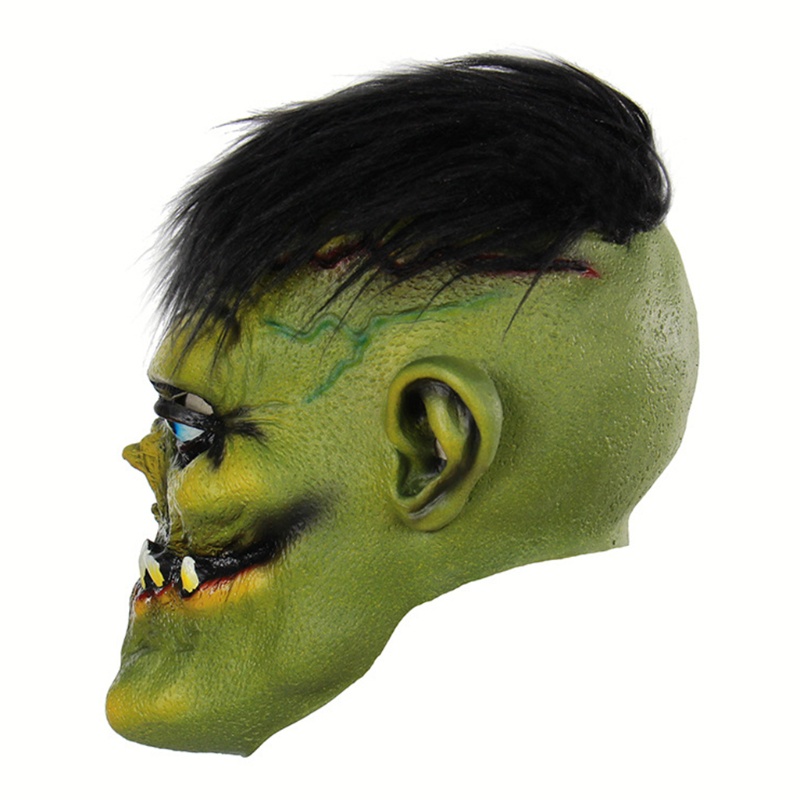 Zzz Topeng Zombie Full Cover Wajah Warna Hijau Untuk Pesta Halloween / Cosplay