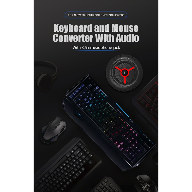 Converter Portable Keyboard Dan Mouse btsg Untuk Switch// Untuk Konsol PS3/XB ONE /360