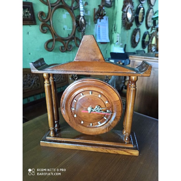 jam meja - jam kayu meja - jam toko kayu jati - jam jati - jam unik - toko kayu jati