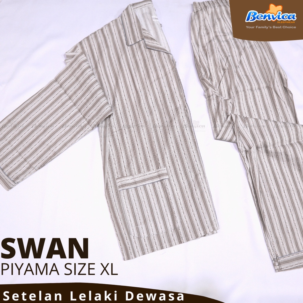 BAJU TIDUR PIYAMA LAKI-LAKI DEWASA XL SWAN