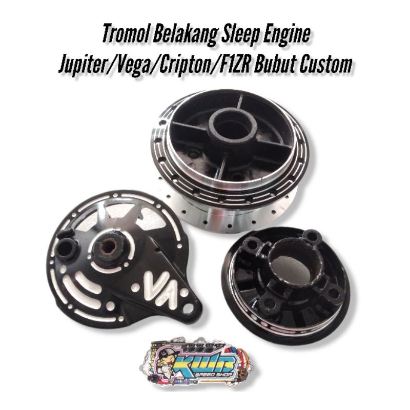 Tromol Belakang Original Bubut Custom Coak Miling Yamaha sleep engine/Jupiter/vega/cripton/fizr 1 set tromol belakang